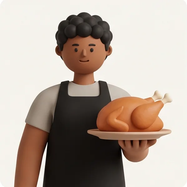 Plato con pollo a la brasa